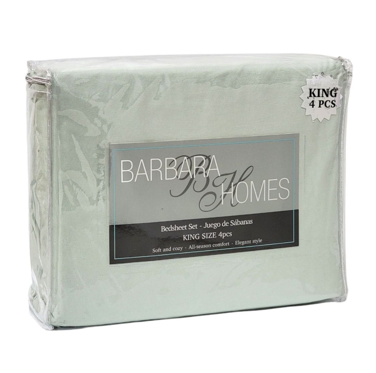JUEGO DE SABANAS TAMAÑO KING 4PCS BARBARA HOMES
