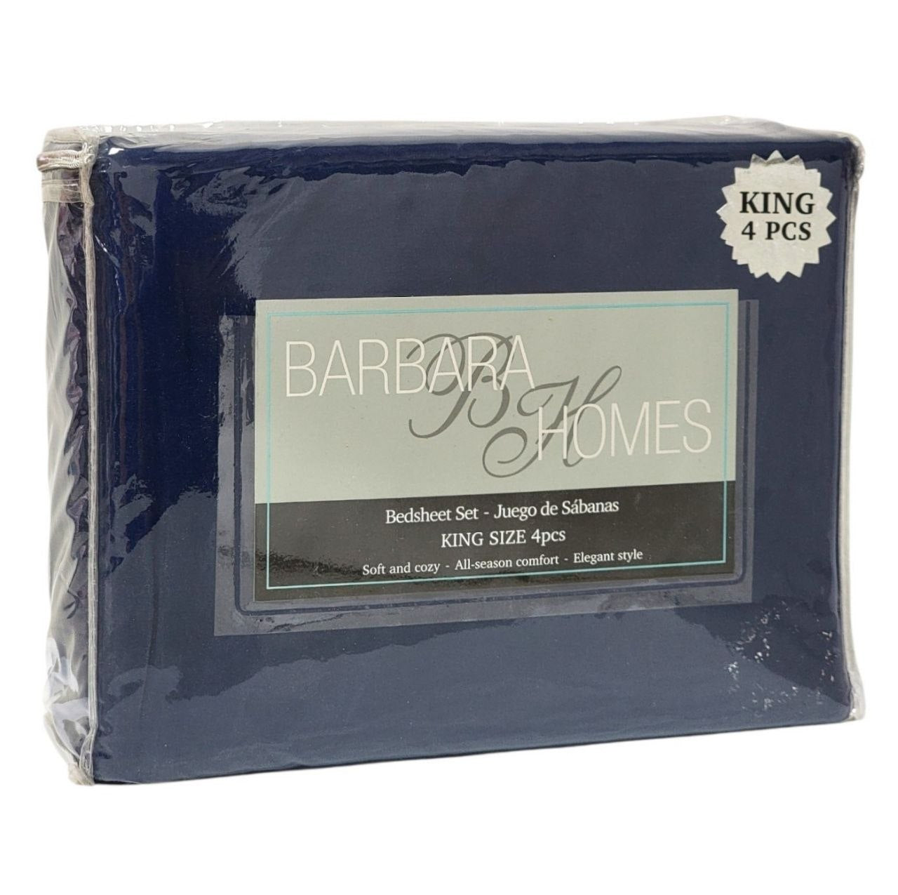 JUEGO DE SABANAS TAMAÑO KING 4PCS BARBARA HOMES
