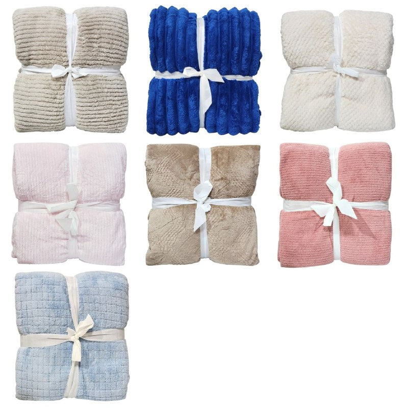 COBIJA FRAZADA CORAL CON TACTO ATERCIOPELADO COZY LIVING 150X200CM