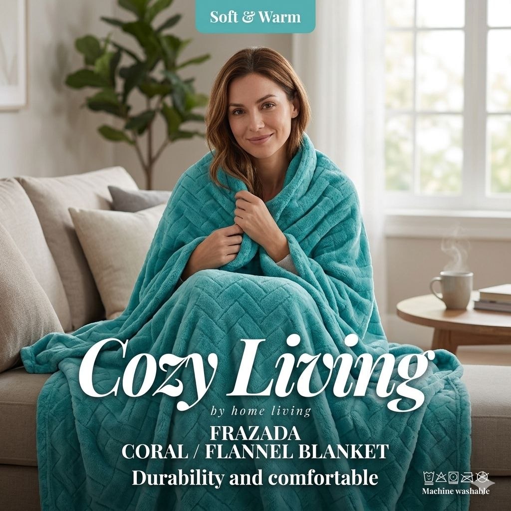 COBIJA FRAZADA CORAL CON TACTO ATERCIOPELADO COZY LIVING 200X240CM