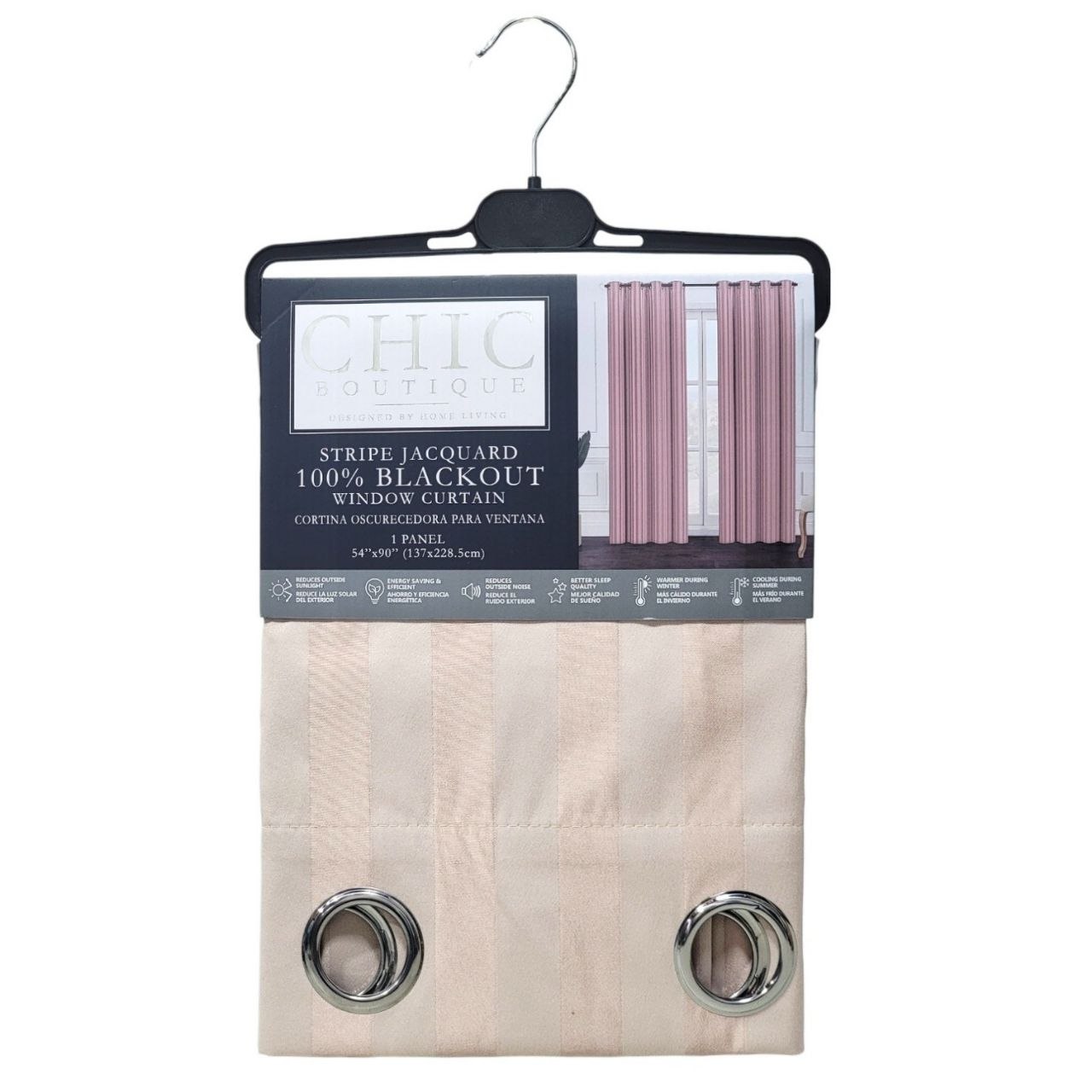 CORTINA OSCURECEDORA BLACKOUT CHIC BOUTIQUE 137X228.5CM