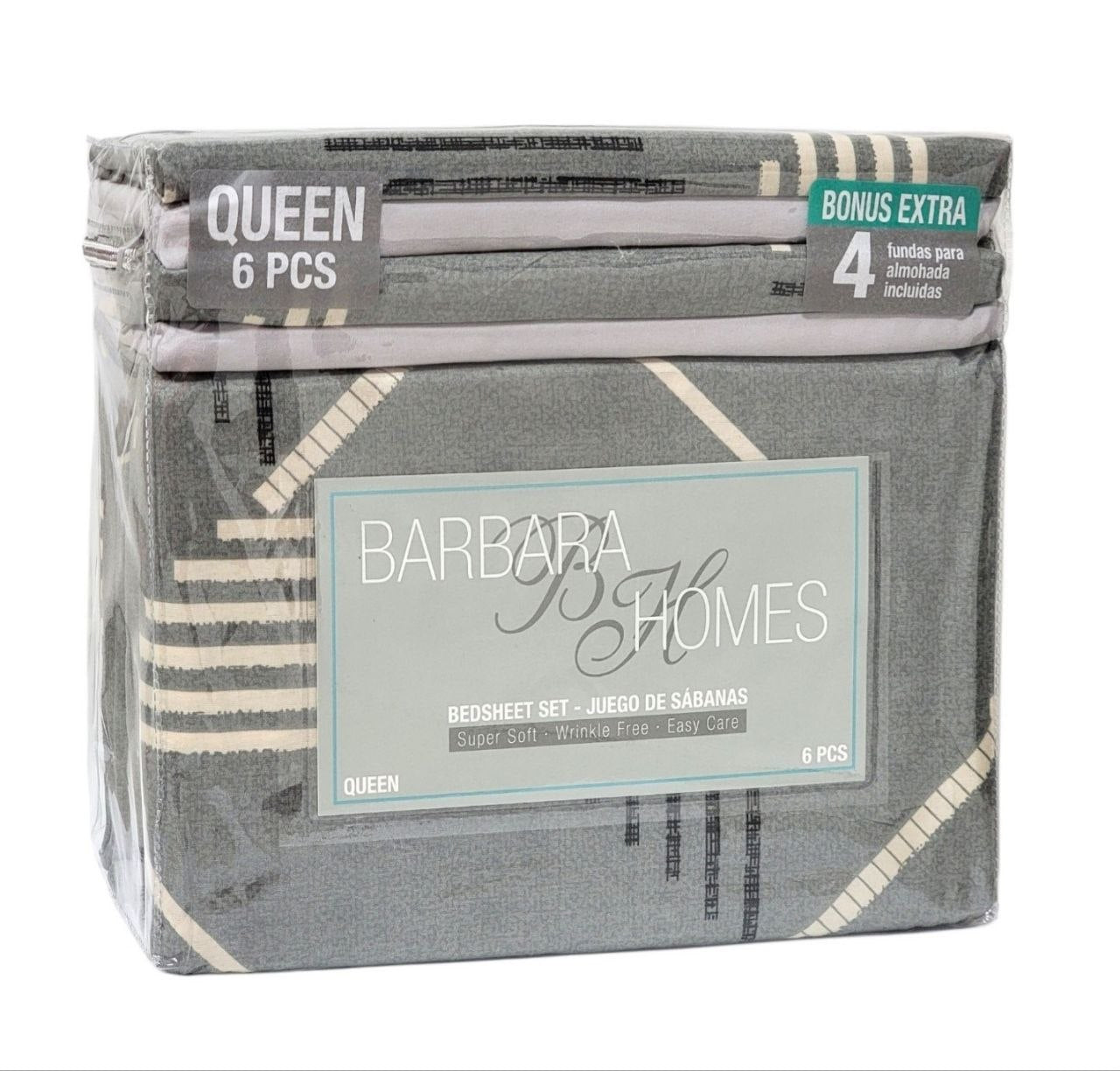 JUEGO DE SABANAS TAMAÑO QUEEN 6PCS BARBARA HOMES