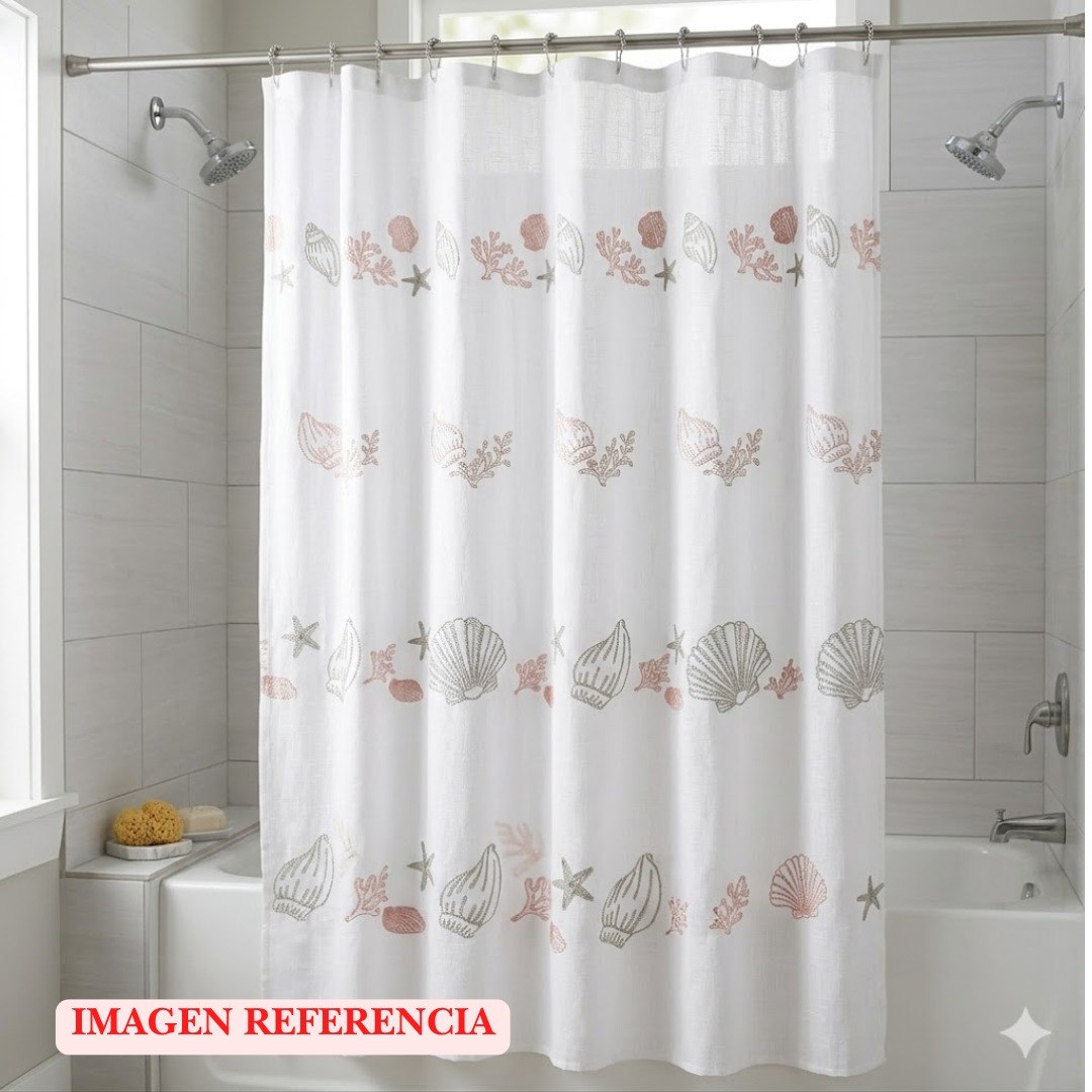 CORTINA DE BAÑO RESISTENTE A LA HUMEDAD SHORE LIFE HOME LIVING 180X180CM