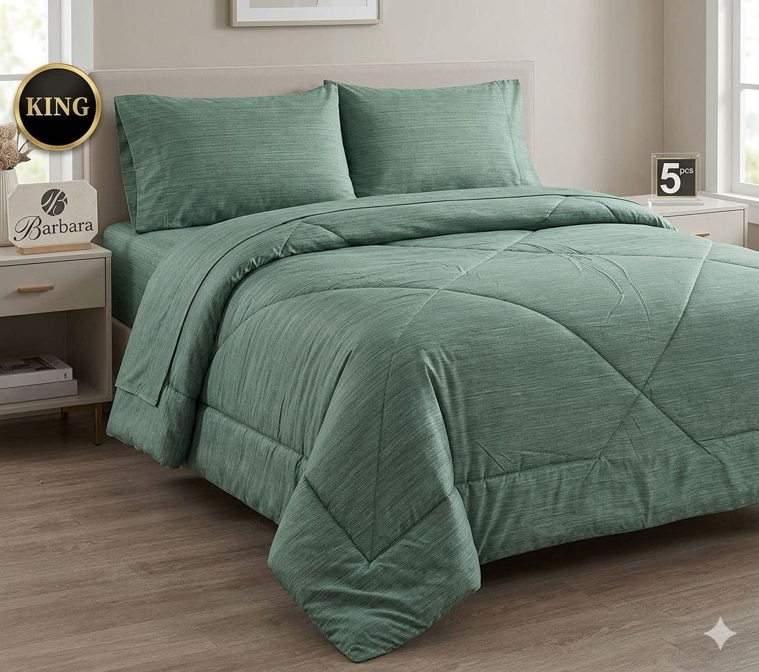 JUEGO DE SABANAS CON EDREDÓN 5PCS BARBARA HOMES