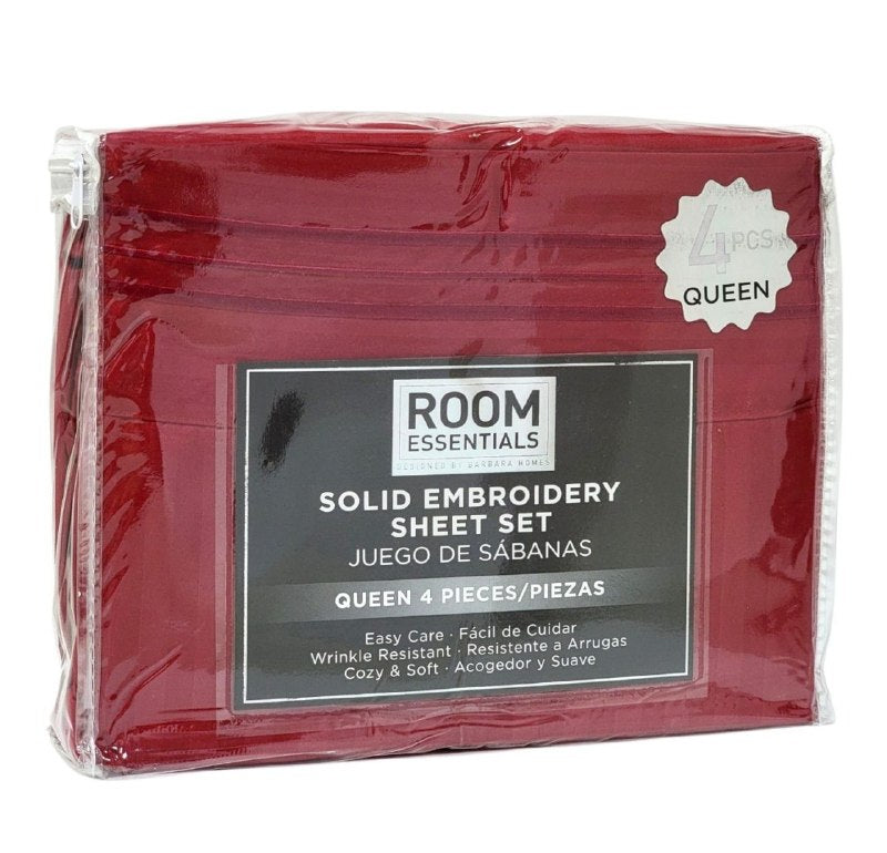JUEGO DE SABANAS TAMAÑO QUEEN 4PCS ROOM ESSENTIALS