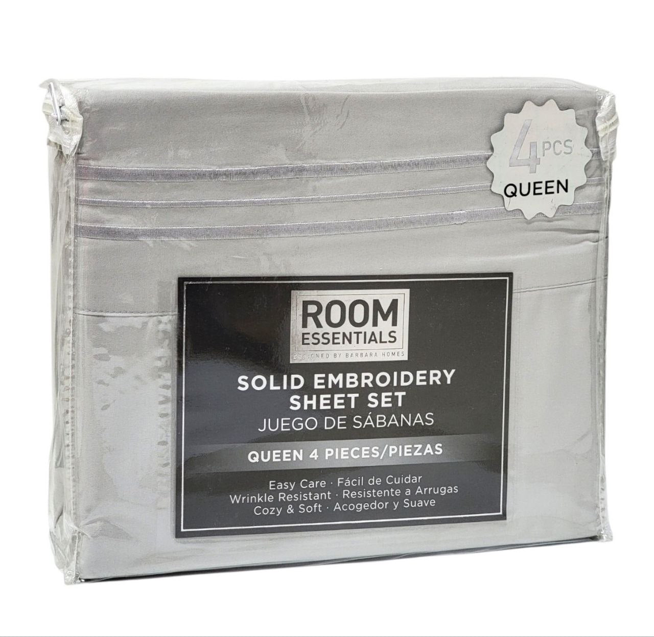 JUEGO DE SABANAS TAMAÑO QUEEN 4PCS ROOM ESSENTIALS