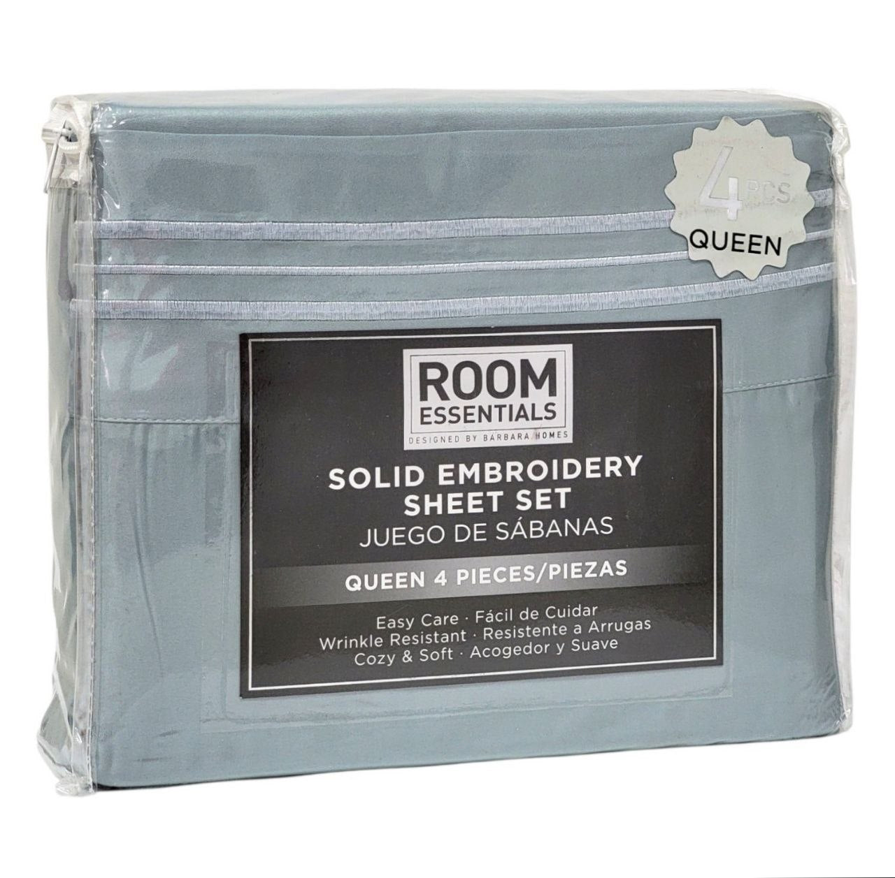 JUEGO DE SABANAS TAMAÑO QUEEN 4PCS ROOM ESSENTIALS