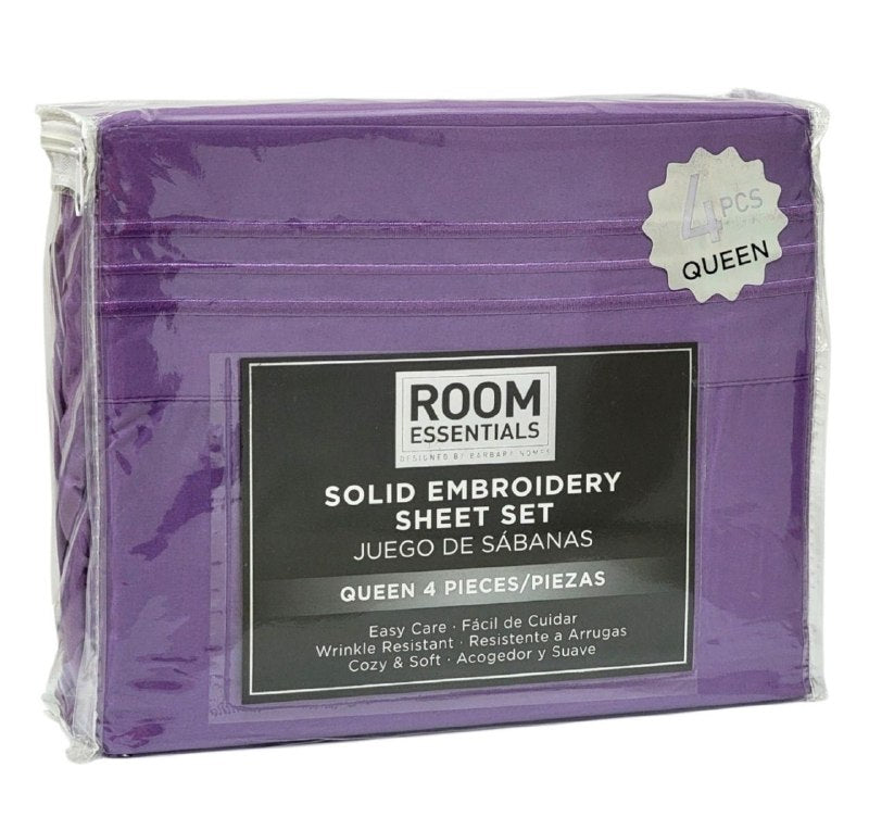 JUEGO DE SABANAS TAMAÑO QUEEN 4PCS ROOM ESSENTIALS