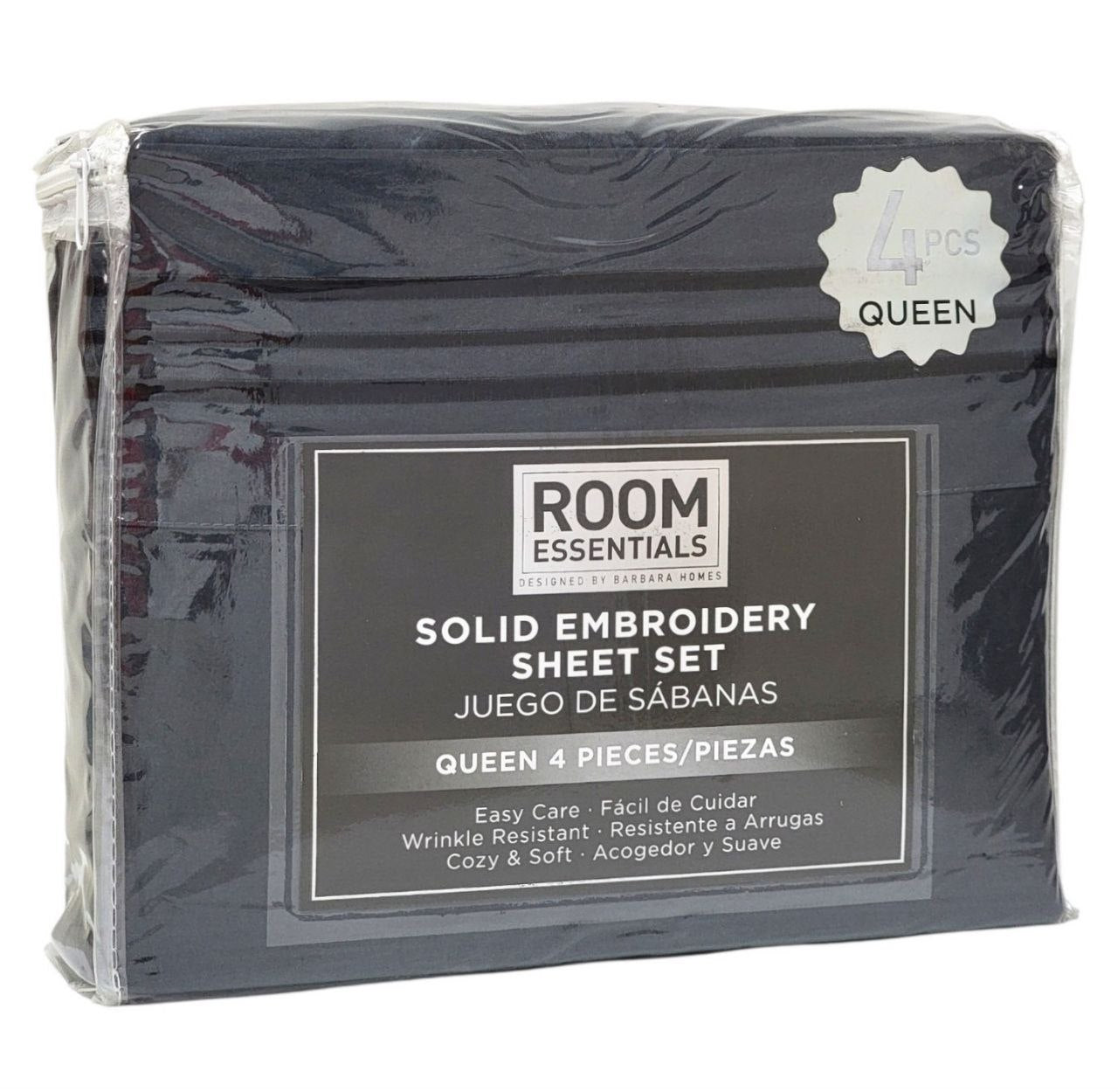 JUEGO DE SABANAS TAMAÑO QUEEN 4PCS ROOM ESSENTIALS