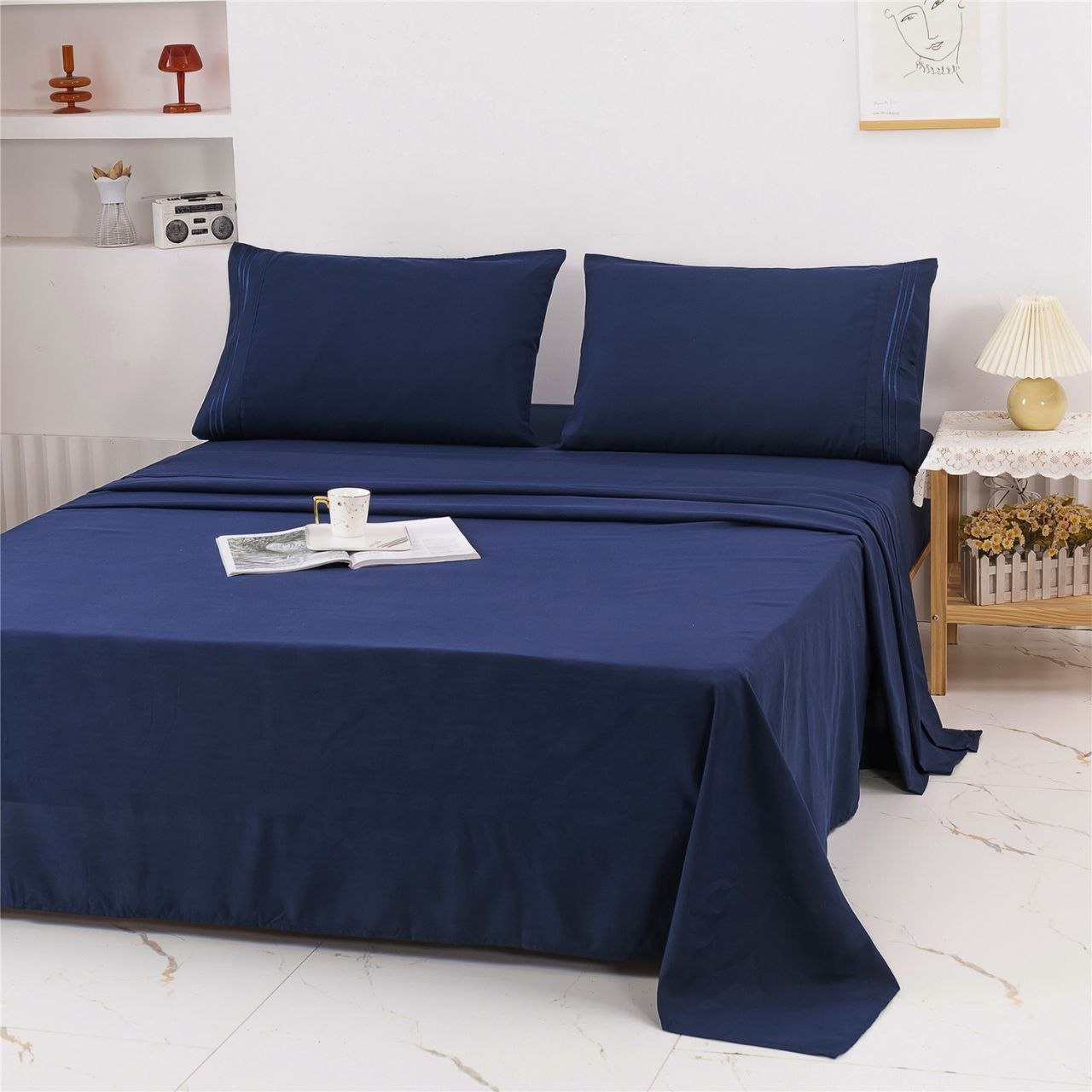 JUEGO DE SABANAS TAMAÑO QUEEN 4PCS ROOM ESSENTIALS
