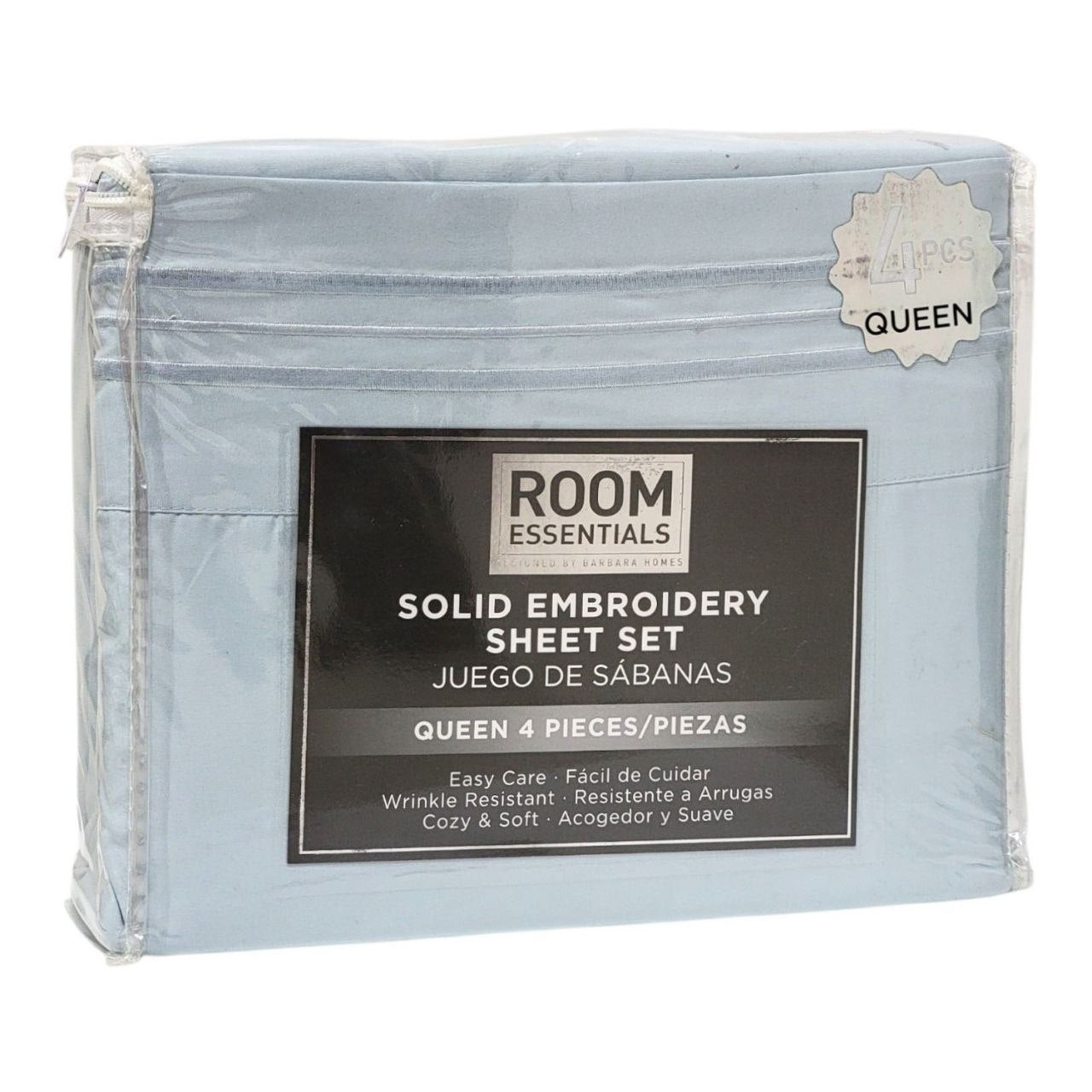 JUEGO DE SABANAS TAMAÑO QUEEN 4PCS ROOM ESSENTIALS