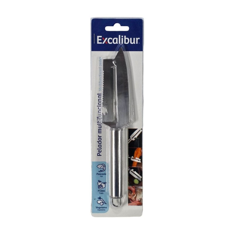 PELADOR MULTIFUNCIONAL DE ACERO INOXIDABLE EXCALIBUR 22CM