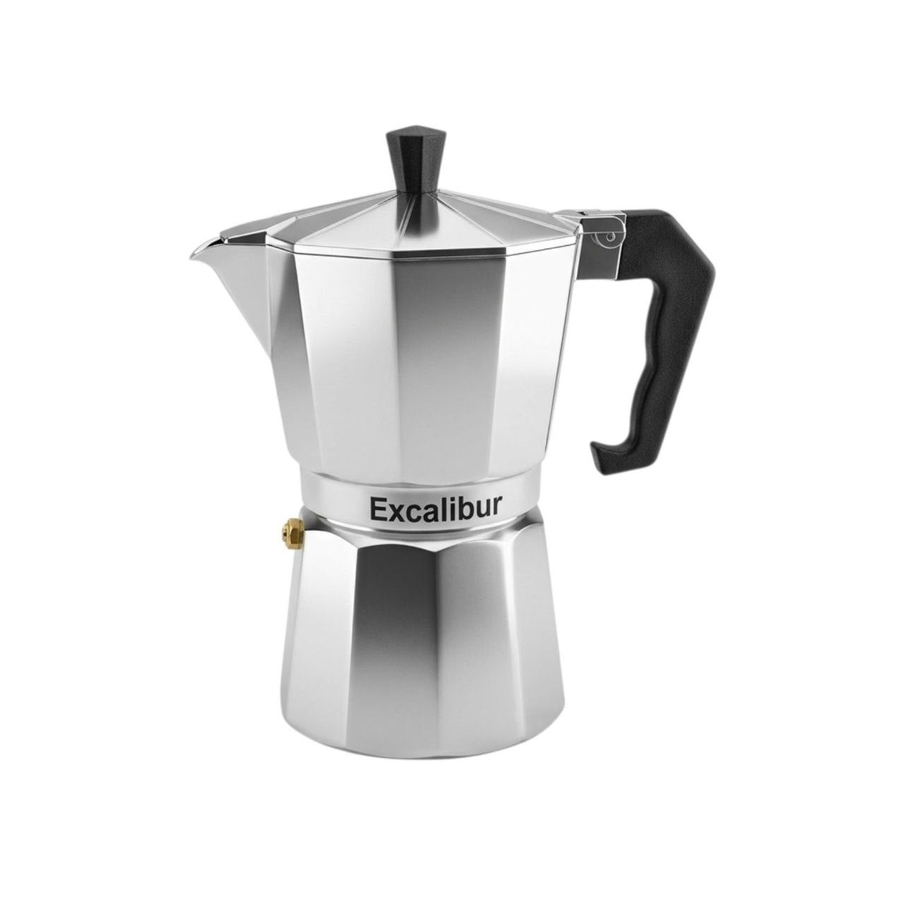 CAFETERA ITALIANA DE ALUMINIO CLASICA PARA ESPRESSO EXCALIBUR 16X10CM