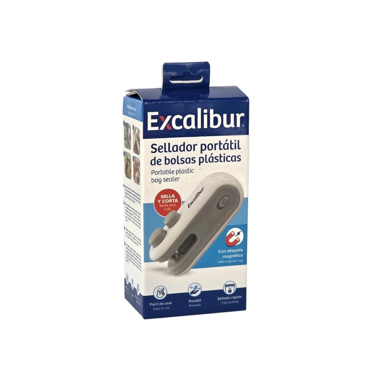 SELLADOR Y CORTADOR DE BOLSAS PLASTICAS PORTATIL EXCALIBUR 8CM
