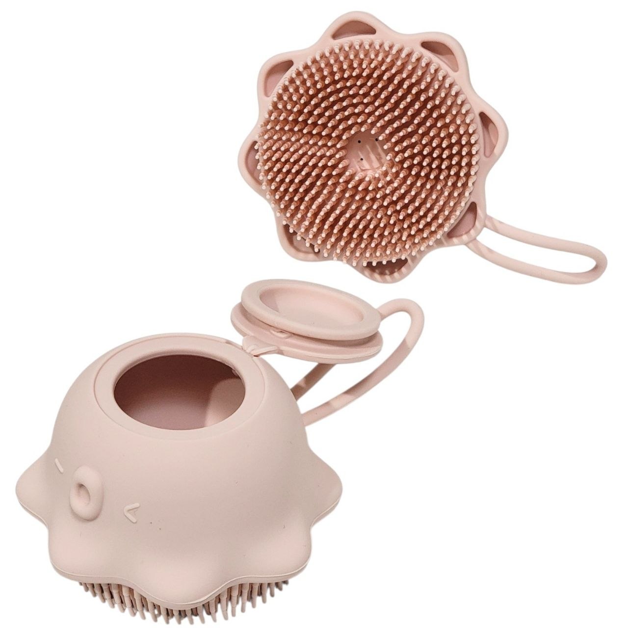 CEPILLO DE BAÑO CON DISPENSADOR DE SHAMPOO PARA BEBES GENIAL