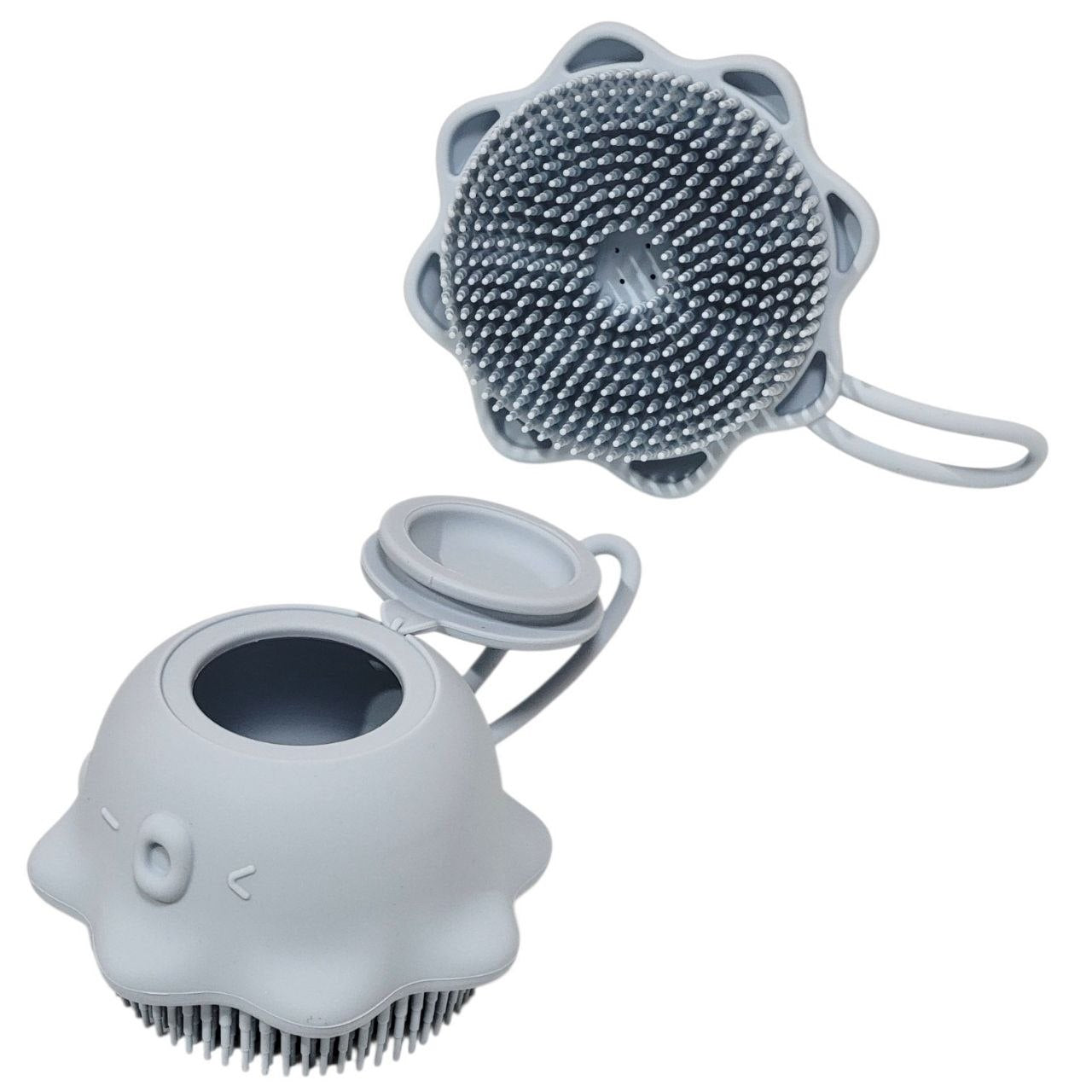 CEPILLO DE BAÑO CON DISPENSADOR DE SHAMPOO PARA BEBES GENIAL
