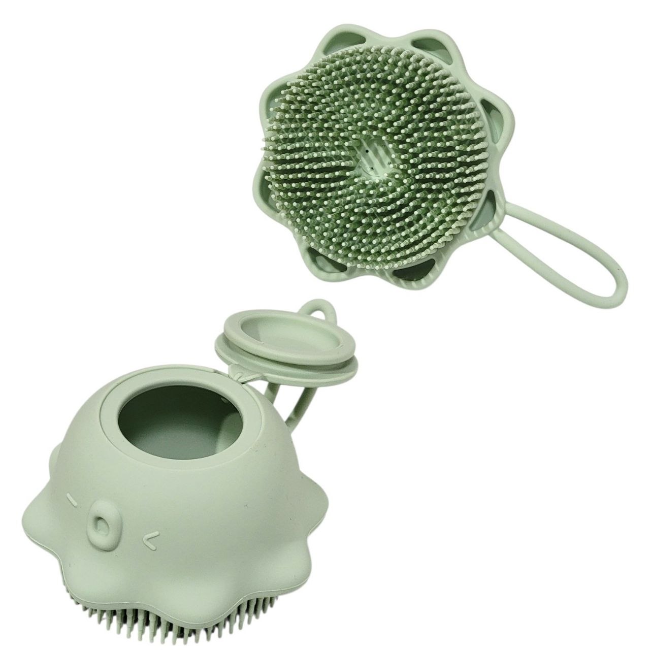 CEPILLO DE BAÑO CON DISPENSADOR DE SHAMPOO PARA BEBES GENIAL