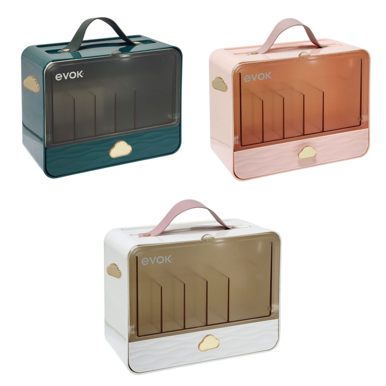 ORGANIZADOR DE COSMETICOS PORTATIL Y DE PARED EVOK 10.2X20X17.3CM