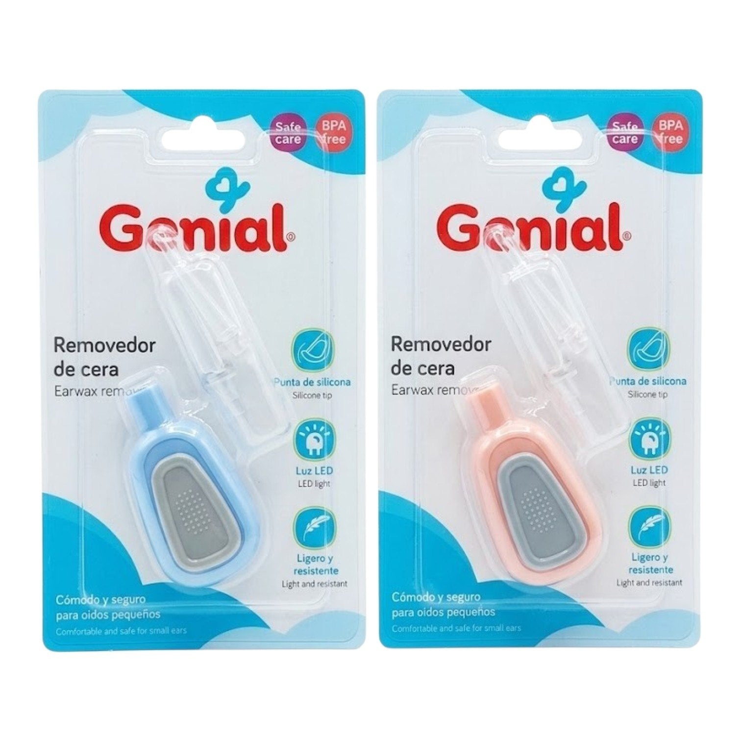 REMOVEDOR DE CERA CON LUZ LED PARA OIDOS INFANTIL PORTATIL GENIAL 6CM