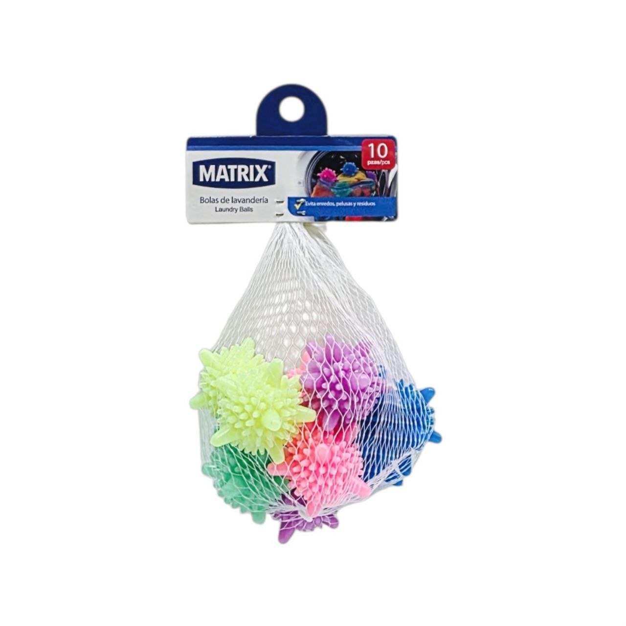 BOLAS PROTECTORAS Y ANTIPELUZA DE LAVANDERIA 10UND MATRIX