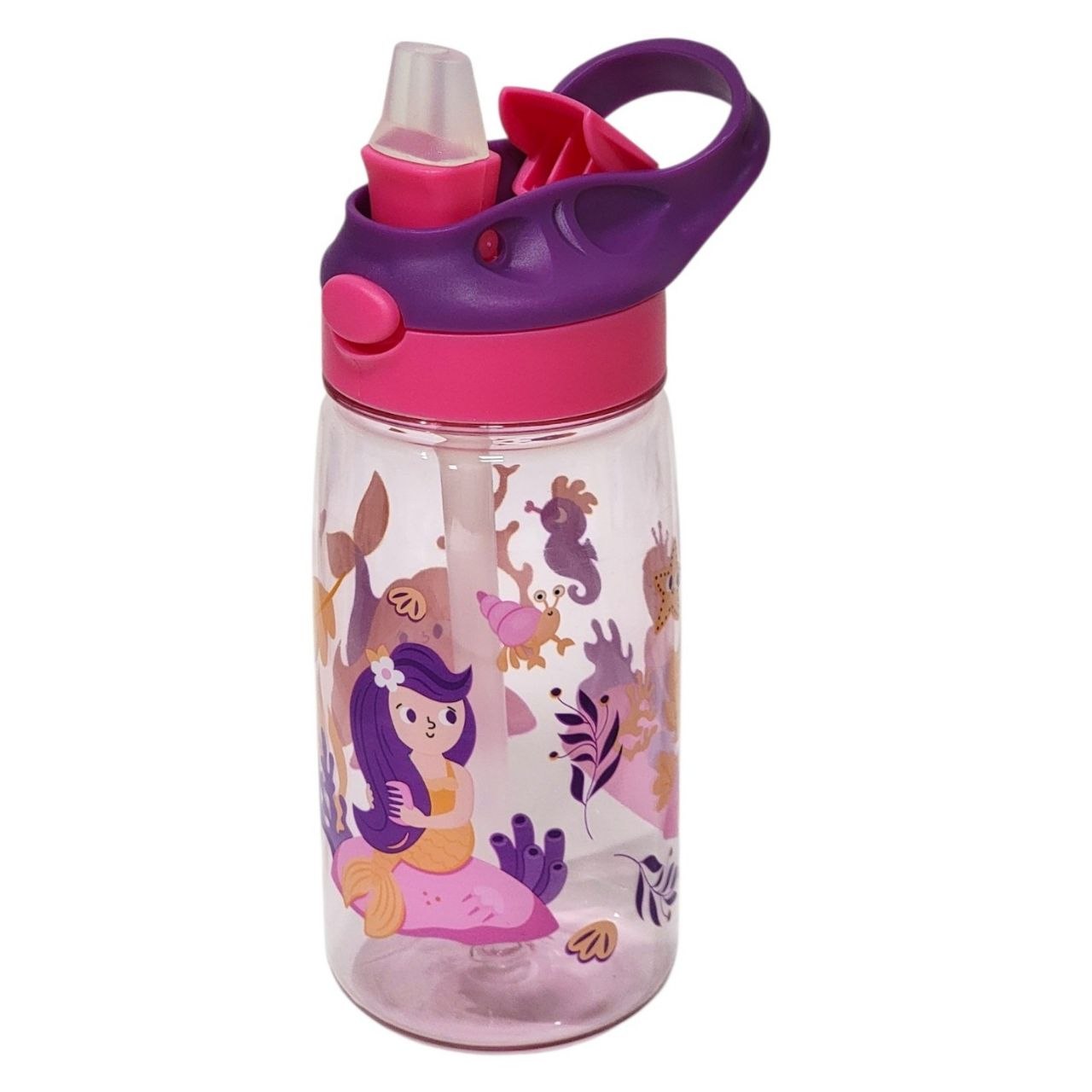 BOTELLA DE AGUA INFANTIL CON CEPILLO LIMPIADOR GENIAL 500ML