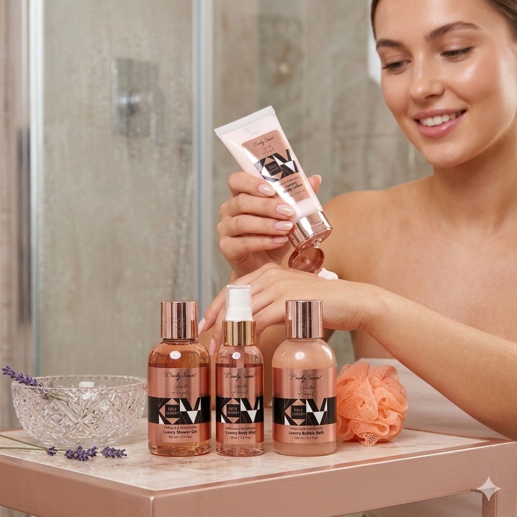 SET DE REGALO DE CUIDADO PERSONAL NUTRITIVO DE VAINILLA Y MANDARINA 6PCS BODY SENSE
