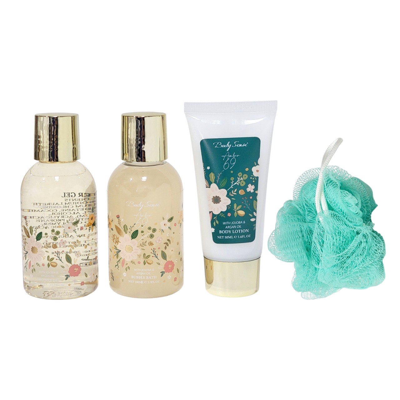 SET DE CUIDADO CORPORAL NUTRITIVO CON ACEITE DE JOJOBA Y ARGAN 4PCS BODY SENSE