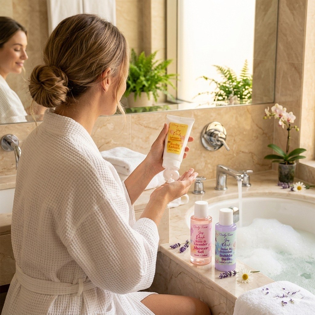 SET DE CUIDADO CORPORAL NUTRITIVO DE SPA CON AROMAS FLORALES 3PCS BODY SENSE