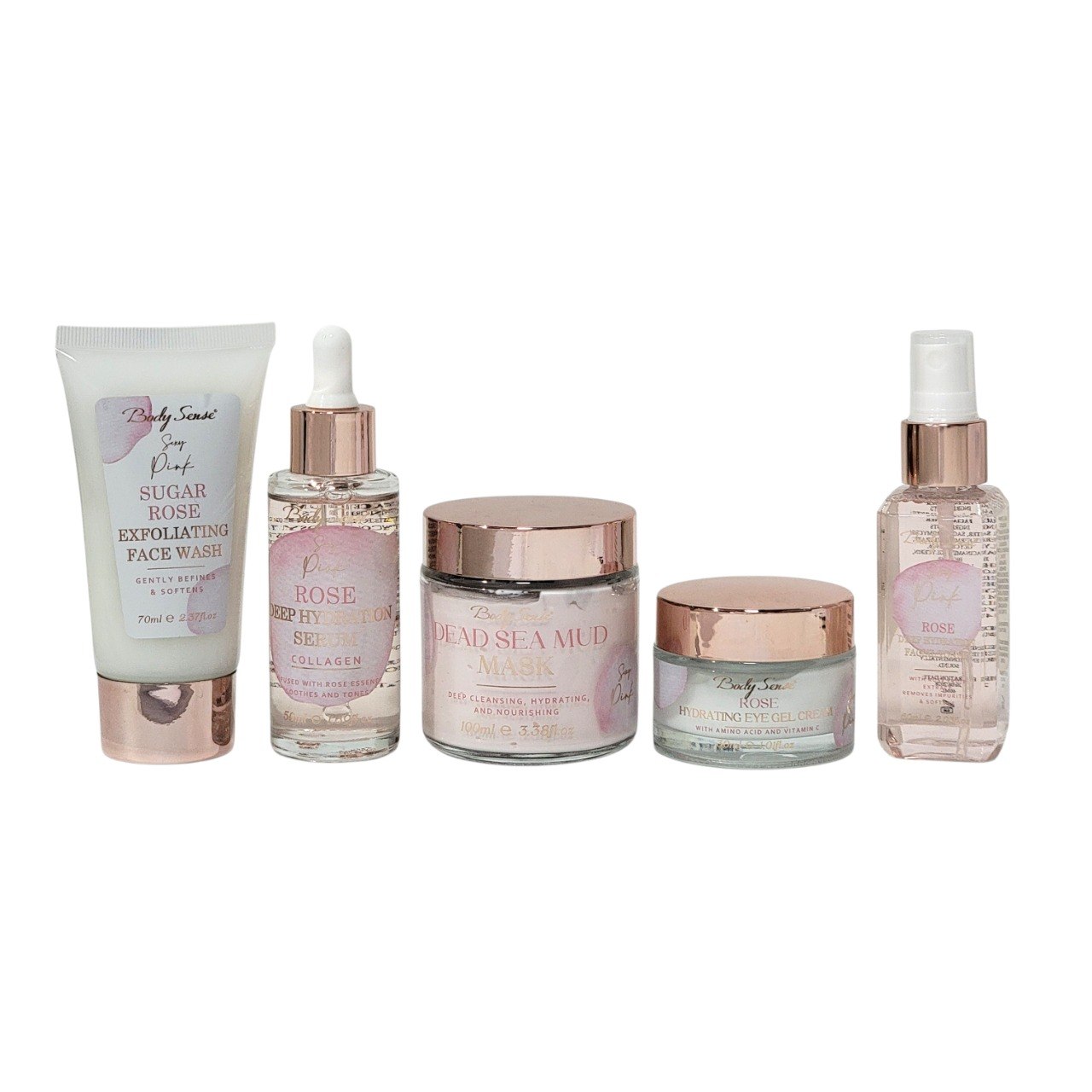 SET DE REGALO DE CUIDADO FACIAL NUTRITIVO DE ROSAS 5PCS BODY SENSE