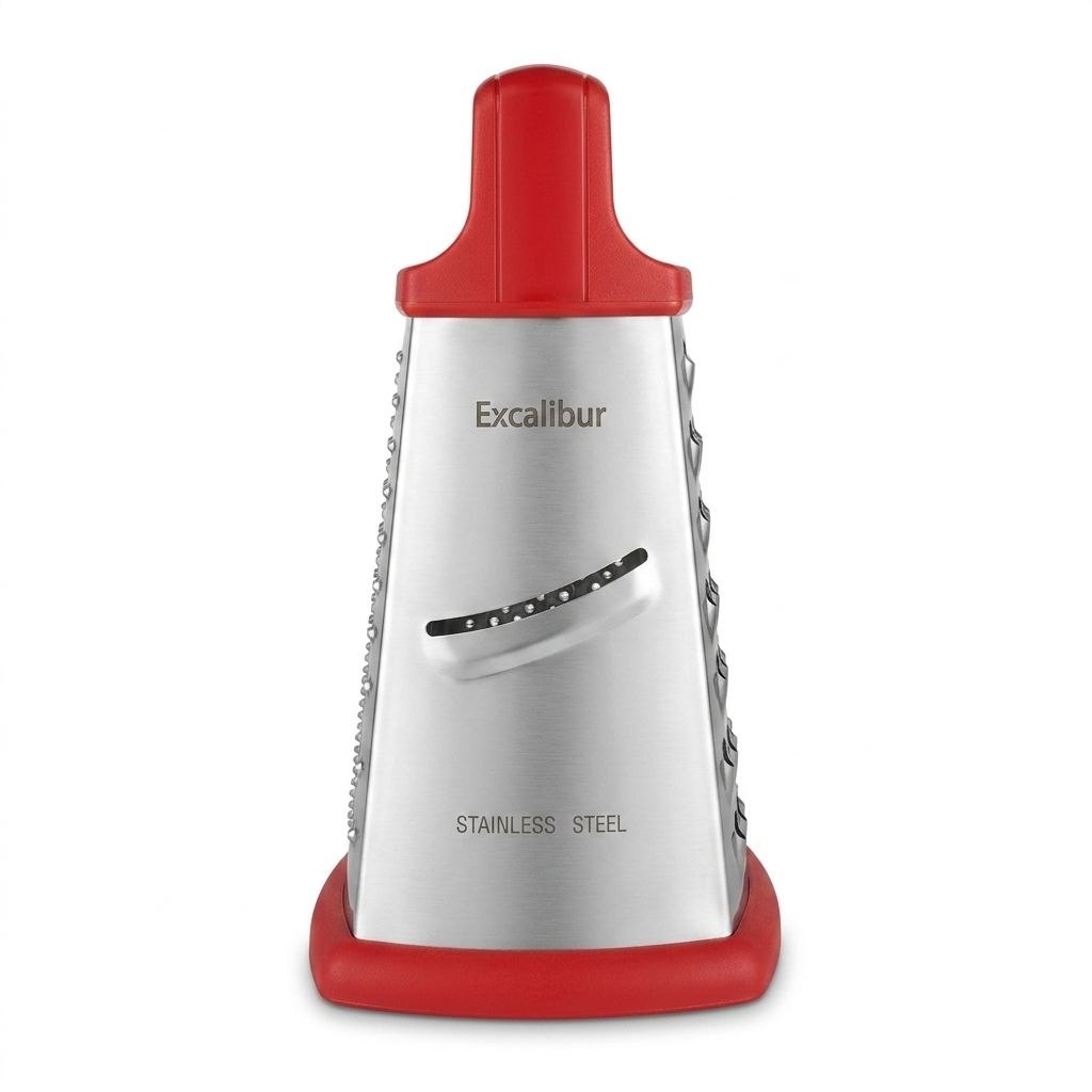 RALLADOR DE COCINA CON 4 CARAS DE ACERO INOXIDABLE EXCALIBUR 21X10CM
