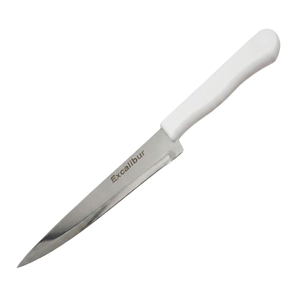 CUCHILLO DE COCINA MULTIUSO COMERCIAL CON ACABADO BLANCO EXCALIBUR 17CM