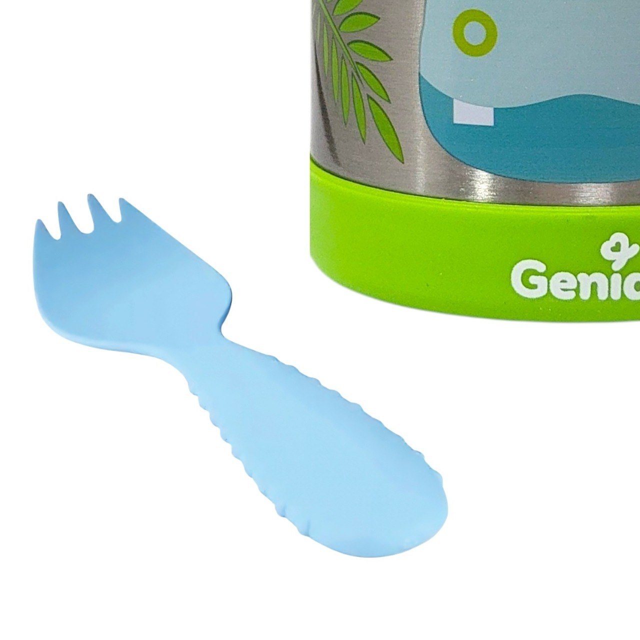 RECIPIENTE TERMO PARA ALIMENTOS DE ACERO INOXIDABLE CON CUCHADOR INFANTIL GENIAL 350ML
