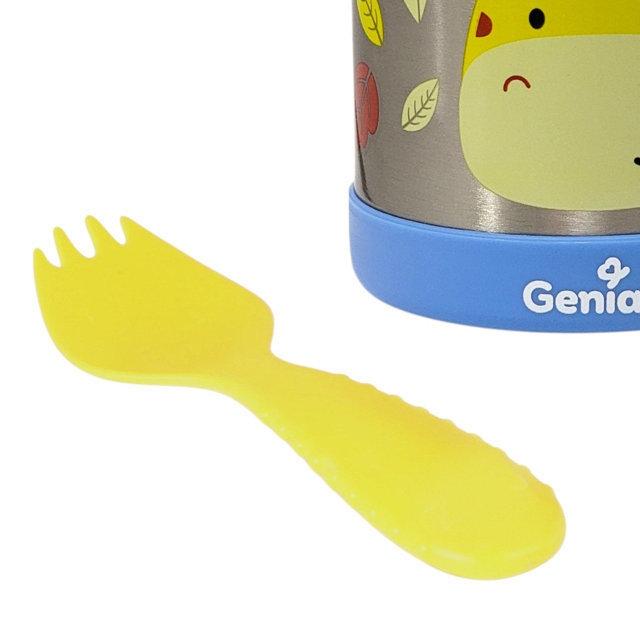 RECIPIENTE TERMO PARA ALIMENTOS DE ACERO INOXIDABLE CON CUCHADOR INFANTIL GENIAL 350ML