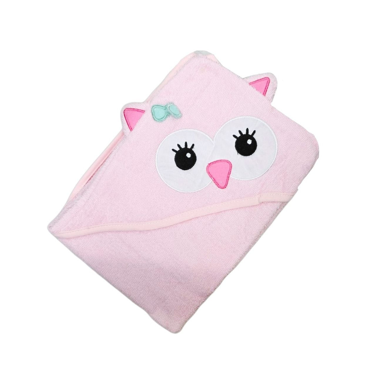 TOALLA DE BAÑO PARA BEBE DE ALGODON NATURAL CON CAPUCHA GENIAL 76X76CM