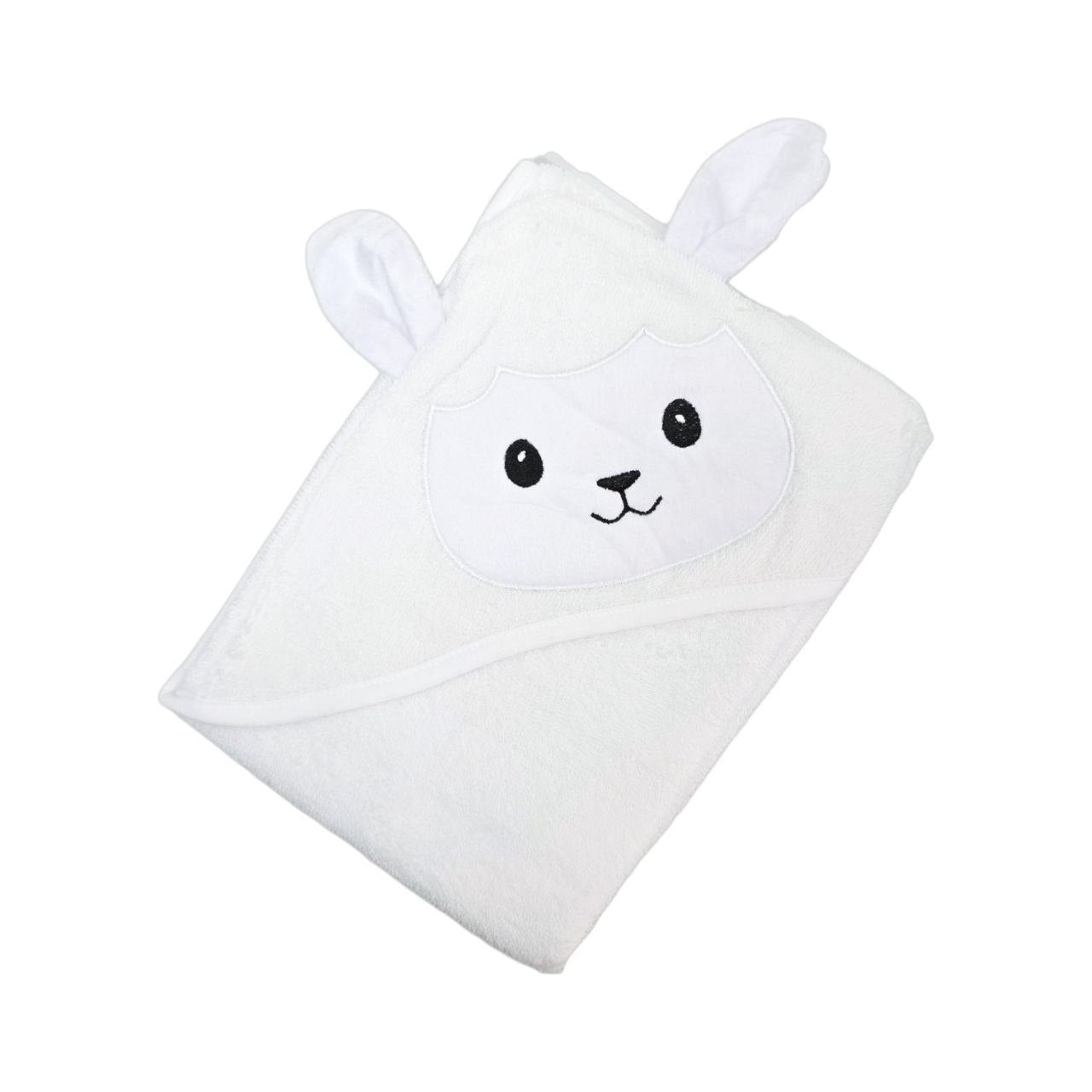 TOALLA DE BAÑO PARA BEBE DE ALGODON NATURAL CON CAPUCHA GENIAL 76X76CM