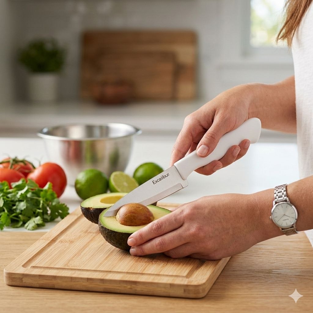 CUCHILLO DE COCINA MULTIUSO COMPACTO Y LIGERO EXCALIBUR 12CM