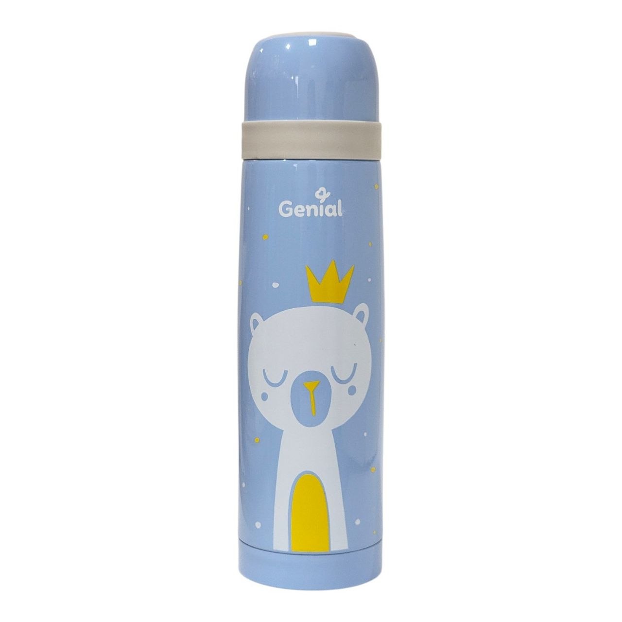 TERMO PORTATIL DE ACERO INOXIDABLE LIBRE DE BPA CON DISEÑO INFANTIL GENIAL 500ML
