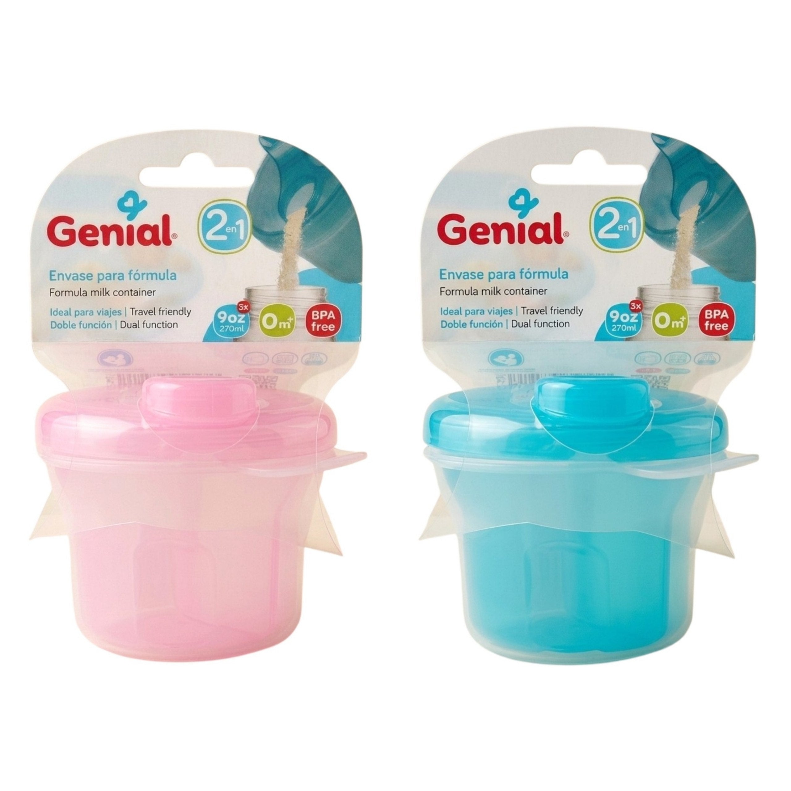 ENVASE PORTATIL PARA FORMULA PARA BEBES GENIAL 270ML