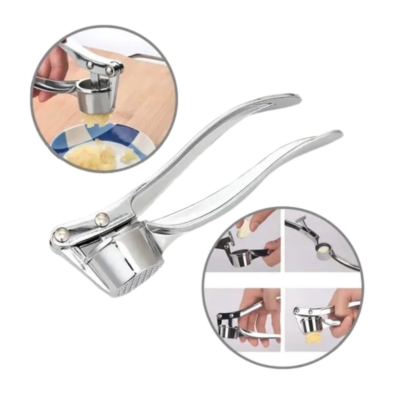 PRENSADORA DE AJO MANUAL ERGONOMICA DE ALTA EFICIENCIA EXCALIBUR 4X4.15CM