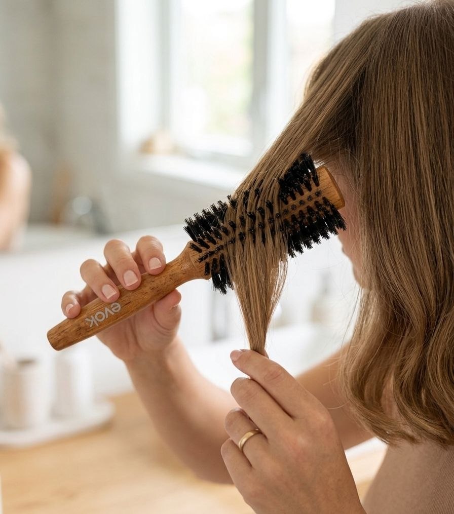 CEPILLO REDONDO DE MADERA PROFESIONAL PARA SECADO ANTIFRIZZ EVOK