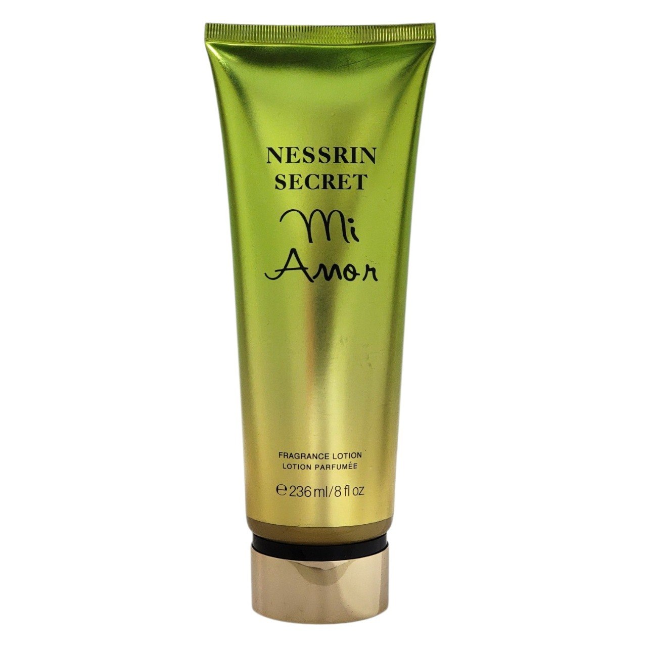 CREMA CORPORAL NESSRIN SECRET MI AMOR 236ML (M) (AROMA INSPIRADO EN VICTORIAS SECRET LOVE SPELL GOLDEN)