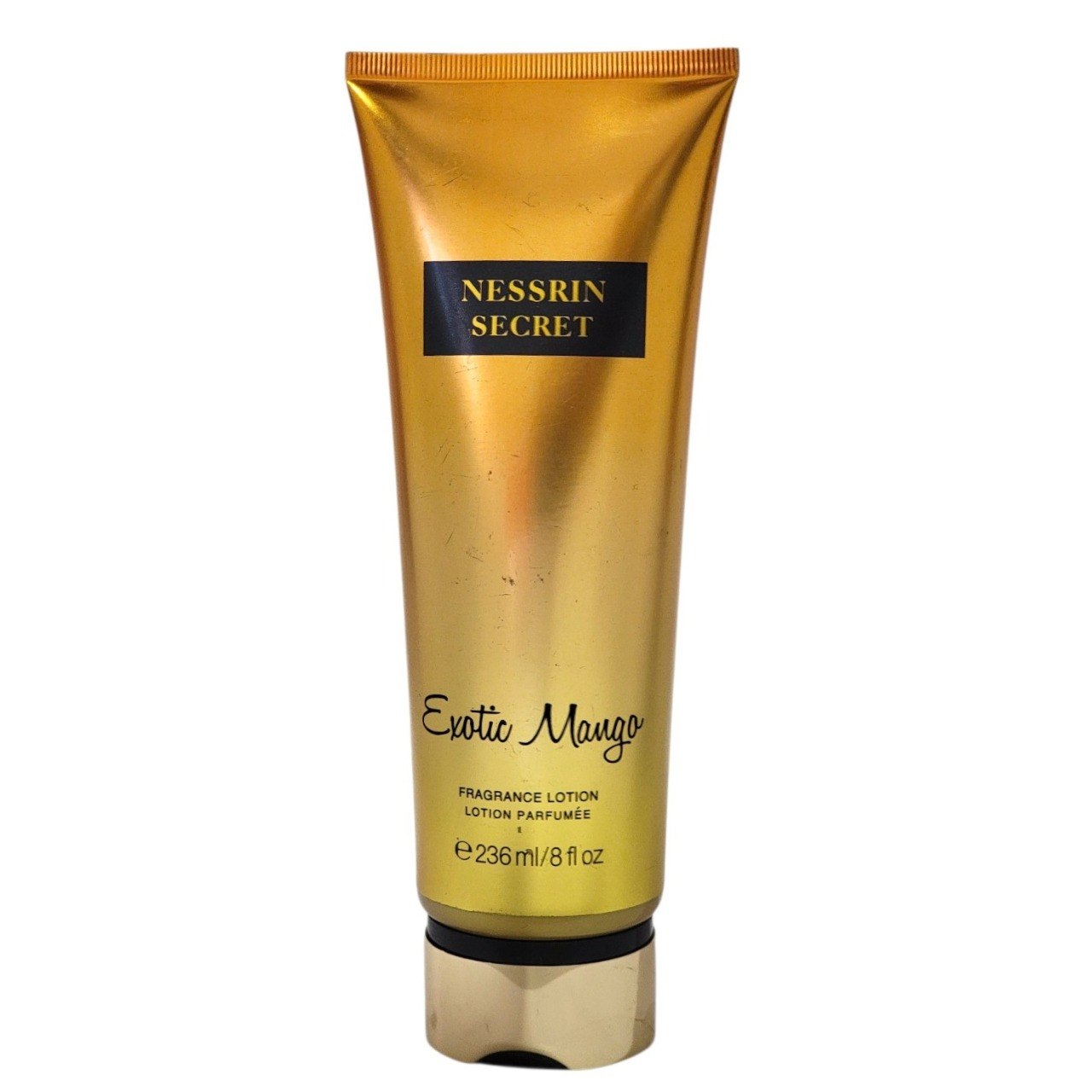 CREMA CORPORAL NESSRIN SECRET EXOTIC MANGO 236ML (M) (AROMA INSPIRADO EN VICTORIAS SECRET MANGO TEMPTATION)