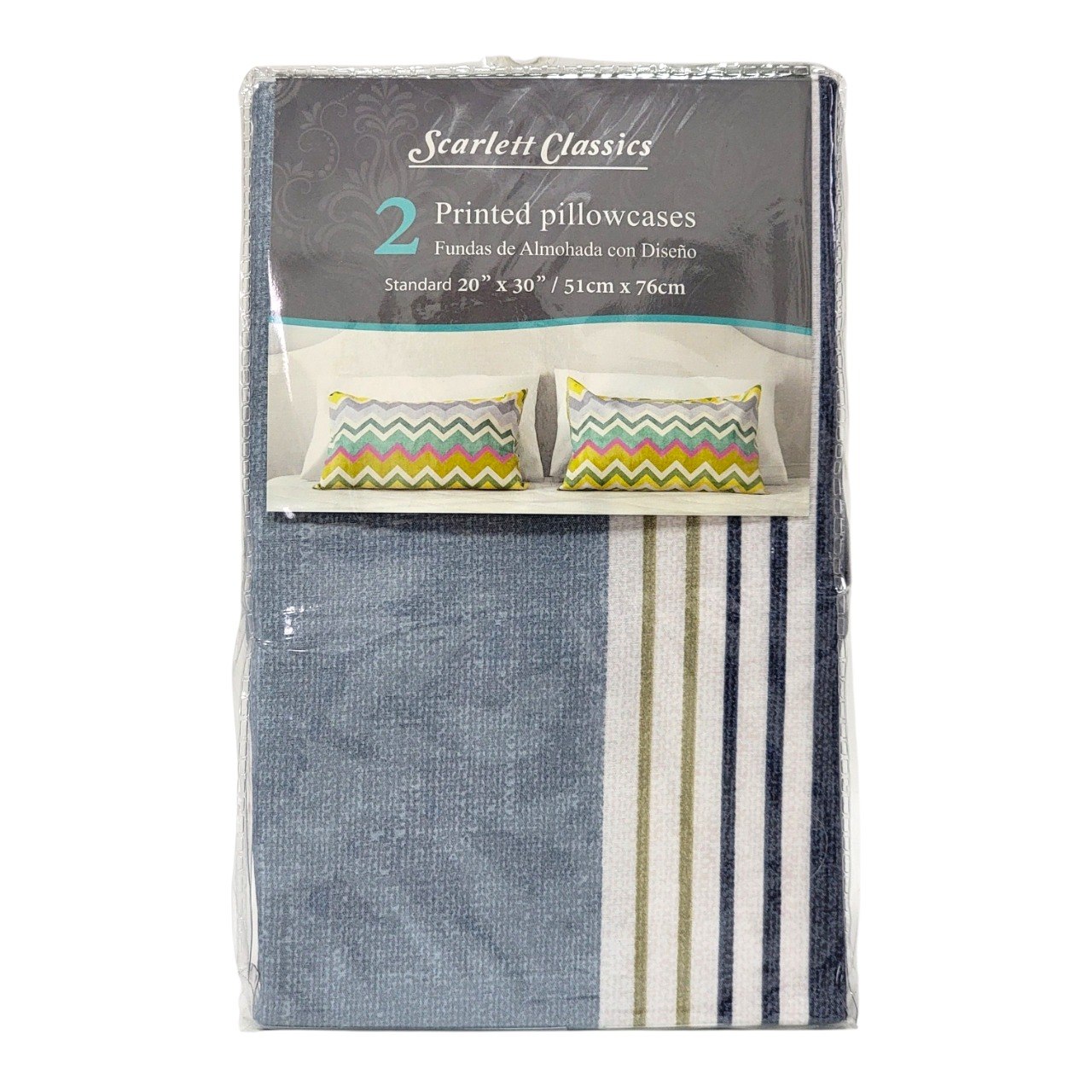 JUEGO DE FUNDAS PARA ALMOHADA TAMAÑO ESTANDAR 2PCS SCARLET CLASSICS 51X76CM