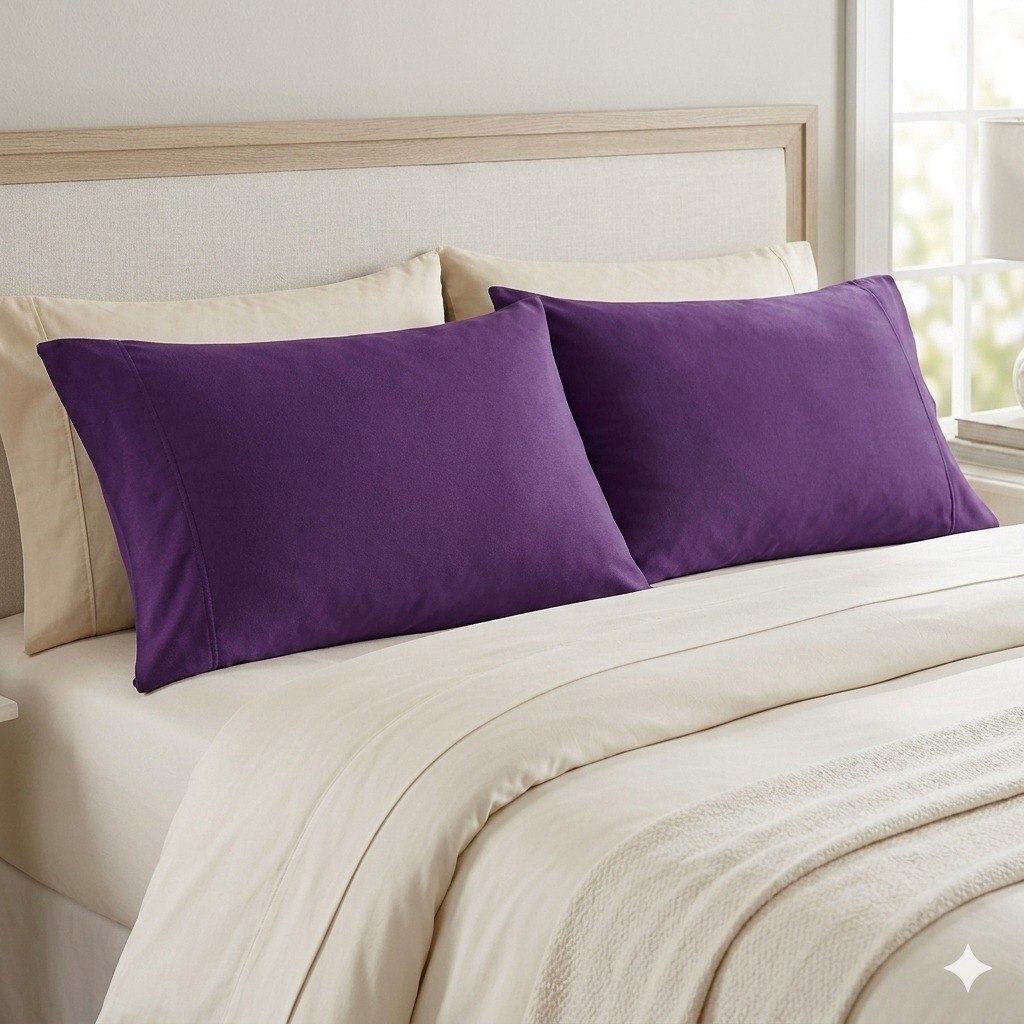 JUEGO DE FUNDAS PARA ALMOHADA DE BAMBOO TAMAÑO ESTANDAR 2PCS SCARLETT CLASSICS 51X76CM