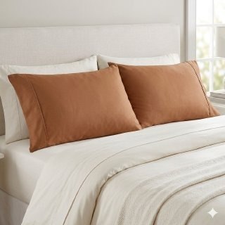 JUEGO DE FUNDAS PARA ALMOHADA DE BAMBOO TAMAÑO ESTANDAR 2PCS SCARLETT CLASSICS 51X76CM