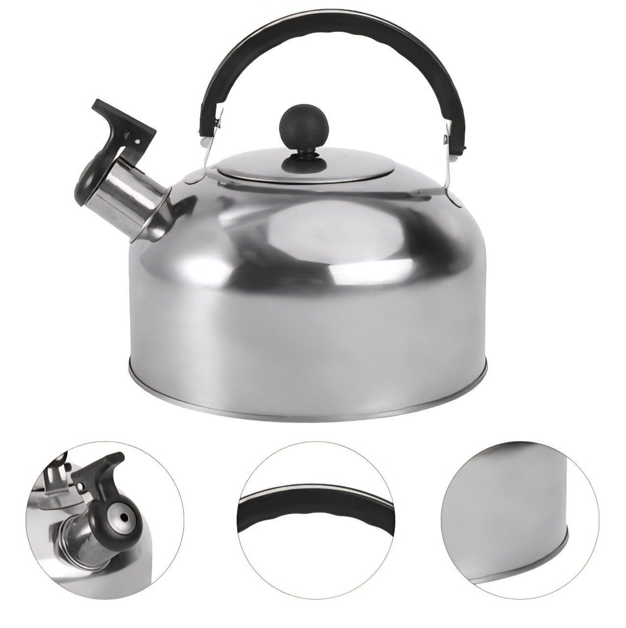 TETERA PARA ESTUFA CON SILBATO DE ACERO INOXIDABLE 4L