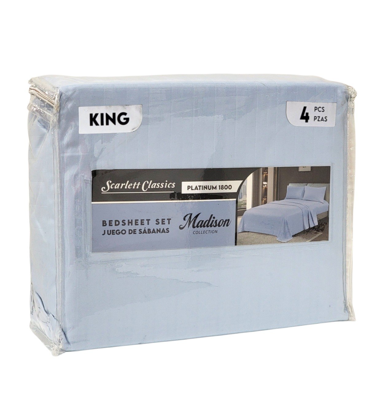 JUEGO DE SABANAS DE LUJO TAMAÑO KING 4PCS SCARLETT CLASSICS