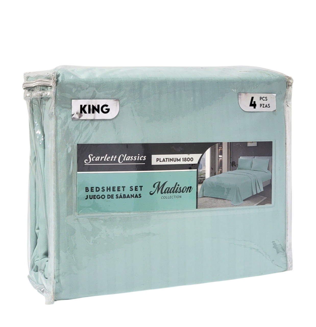 JUEGO DE SABANAS DE LUJO TAMAÑO KING 4PCS SCARLETT CLASSICS