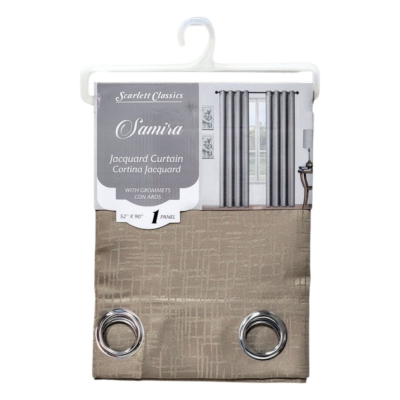 CORTINA DECORATIVA DE TEJIDO JACQUARD SCARLETT CLASSICS 132X228CM