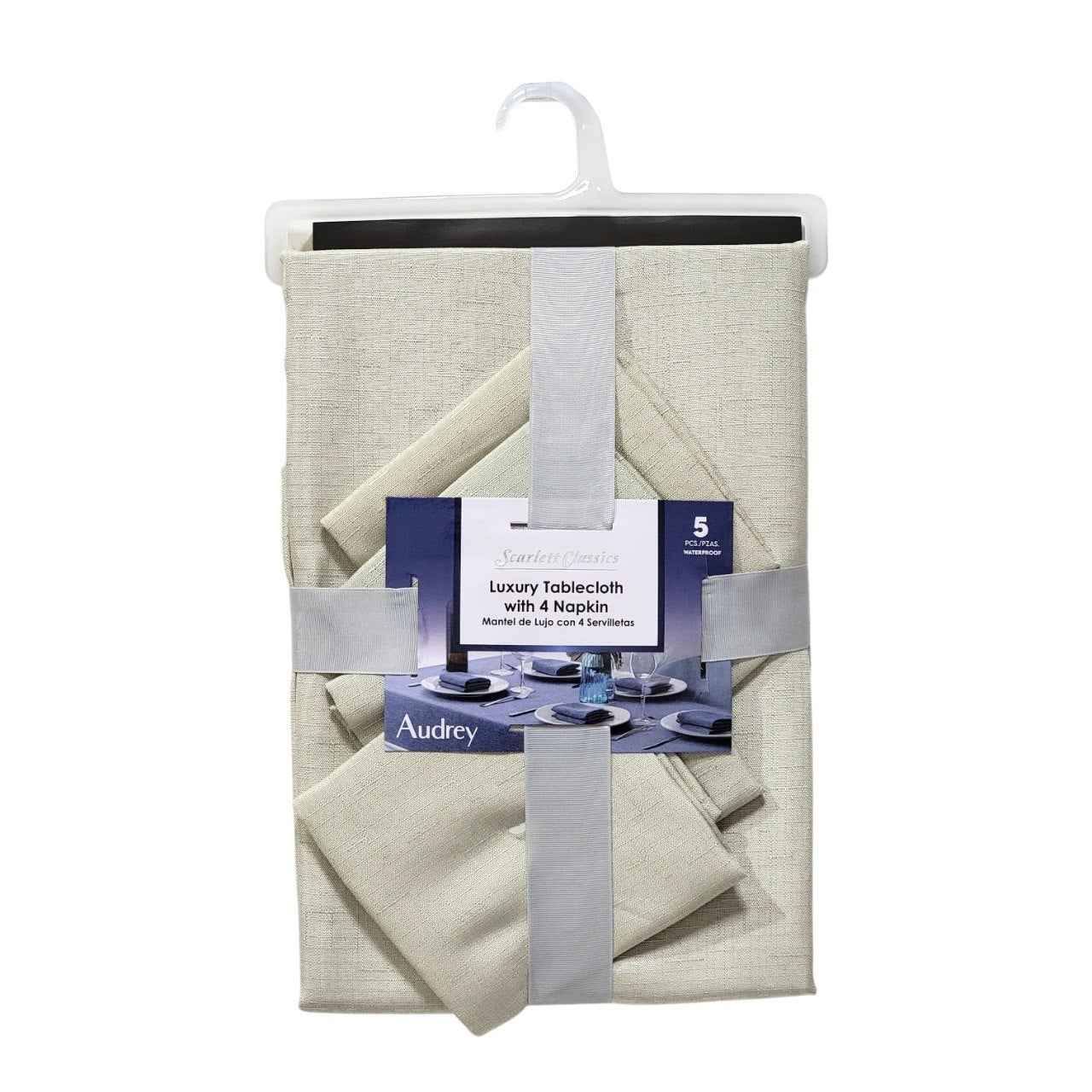 JUEGO DE MANTEL Y SERVILLETERAS DE LUJO 5PCS SCARLETT CLASSICS 45X72CM